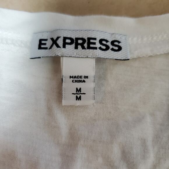 Express White Sheer Tank Top SZ Medium - Picture 2 of 3